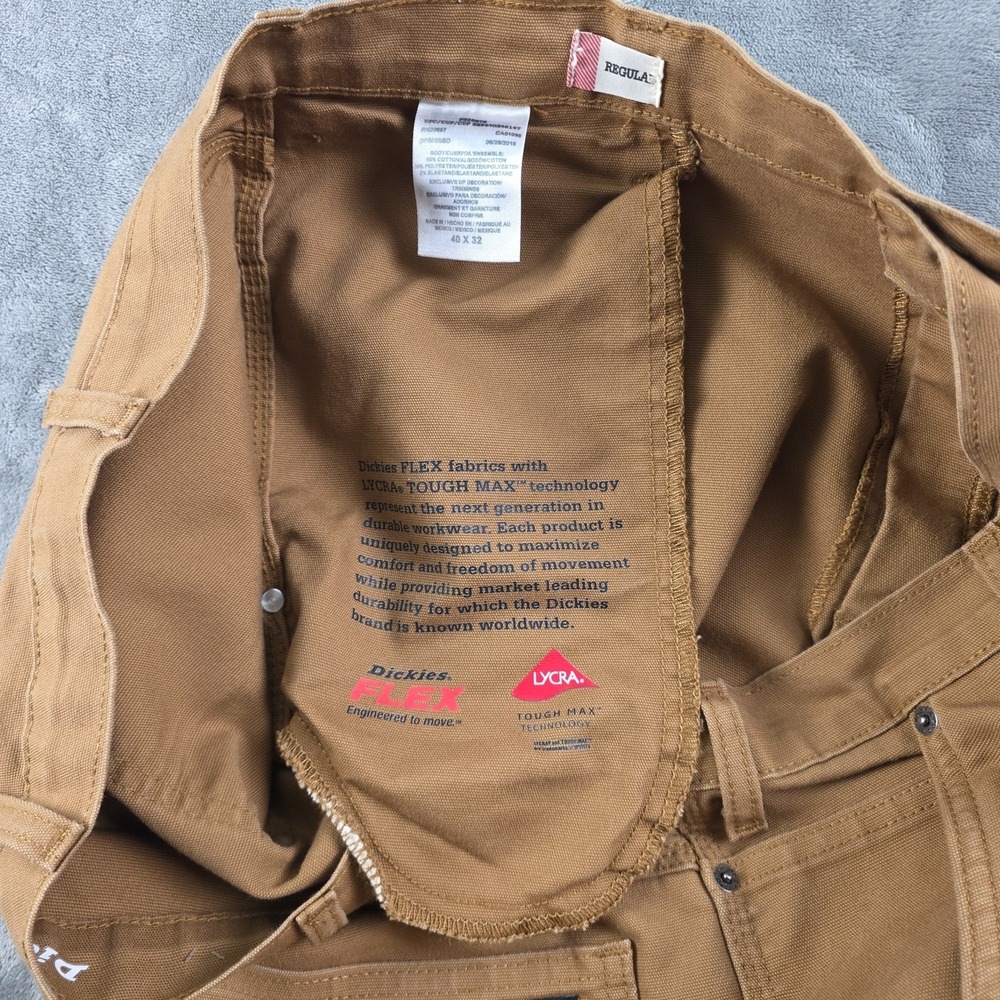 Dickies Flex Carpenter Canvas Work Pants Size 40x32 MSR 40x32 Duck Brown - Picture 9 of 10